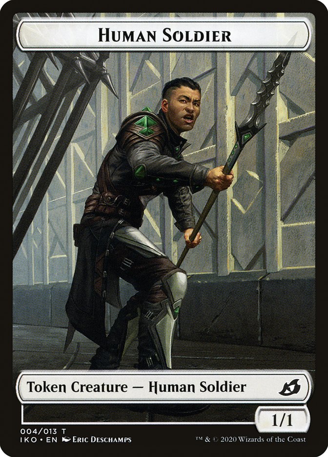 Beast // Human Soldier (004) Double-Sided Token [Ikoria: Lair of Behemoths Tokens] | The CG Realm