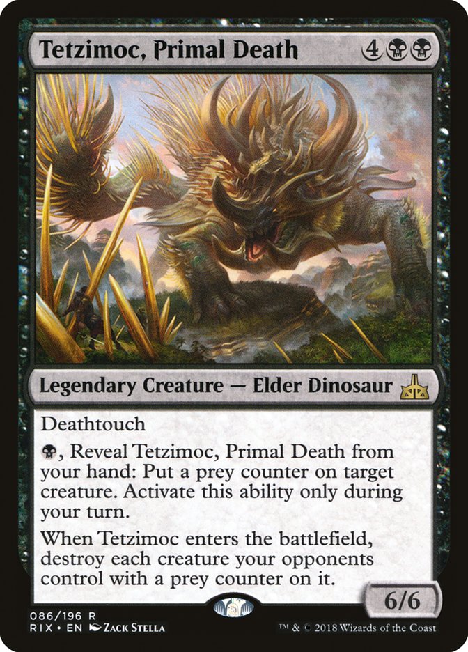 Tetzimoc, Primal Death [Rivals of Ixalan] | The CG Realm