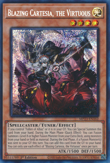 Blazing Cartesia, the Virtuous [MP23-EN162] Prismatic Secret Rare | The CG Realm
