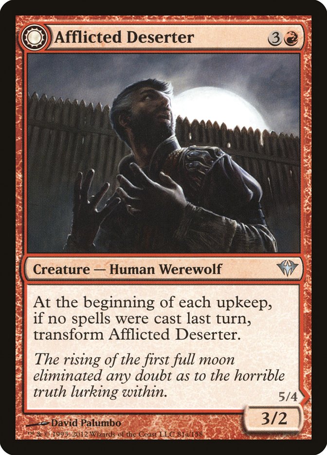 Afflicted Deserter (DKA-081) - Dark Ascension: (Double Faced Transform)
