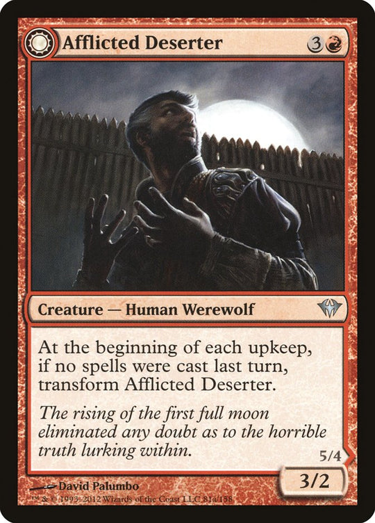 Afflicted Deserter (DKA-081) - Dark Ascension: (Double Faced Transform)