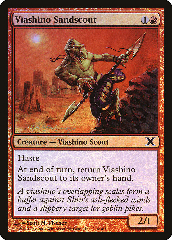 Viashino Sandscout (Premium Foil) [Tenth Edition] | The CG Realm