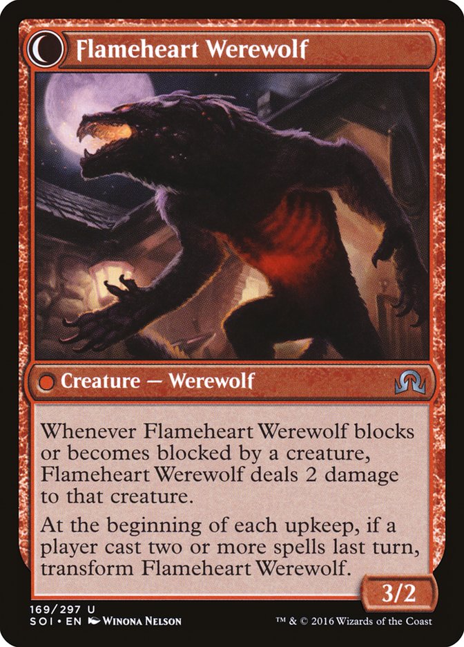 Kessig Forgemaster // Flameheart Werewolf [Shadows over Innistrad] | The CG Realm