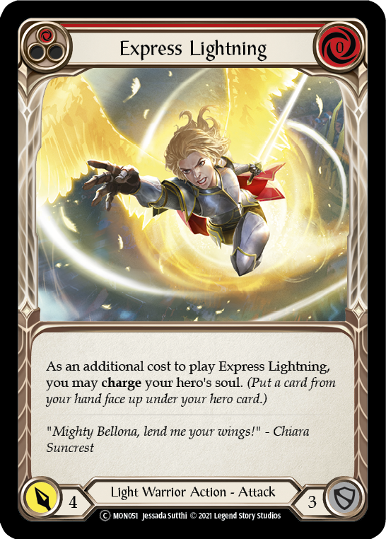 Express Lightning (Red) [U-MON051-RF] (Monarch Unlimited)  Unlimited Rainbow Foil | The CG Realm