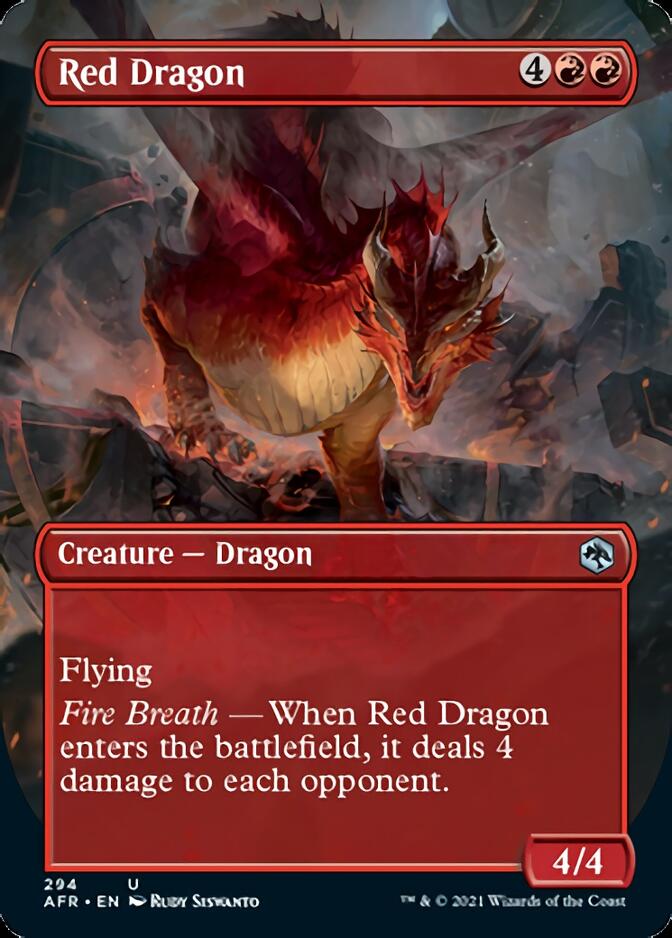 Red Dragon (Borderless Alternate Art) [Dungeons & Dragons: Adventures in the Forgotten Realms] | The CG Realm
