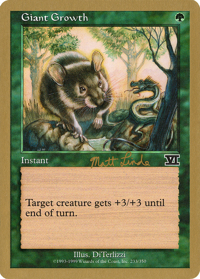 Giant Growth (Matt Linde) [World Championship Decks 1999] | The CG Realm
