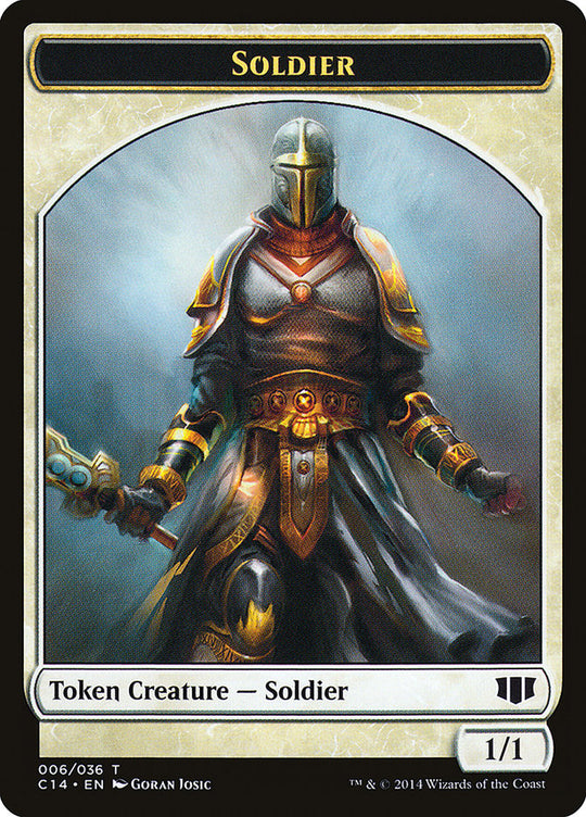 Soldier // Spirit Double-sided Token (C14-006) - Commander 2014 Tokens