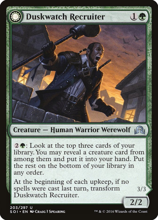 Duskwatch Recruiter (SOI-203) - Shadows over Innistrad: (Double Faced Transform)