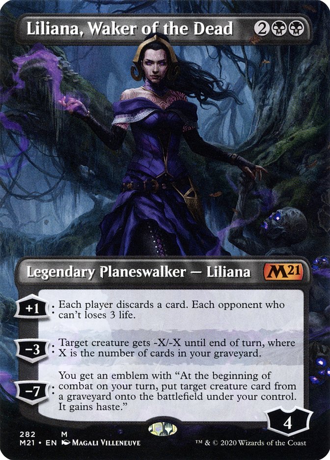 Liliana, Waker of the Dead (Borderless) [Core Set 2021] | The CG Realm