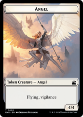 Elf Knight // Angel (0003) Double-Sided Token [Ravnica Remastered Tokens] | The CG Realm