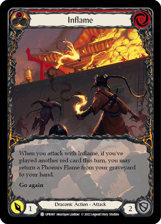 Inflame (Extended Art) [UPR097] (Uprising)  Rainbow Foil | The CG Realm