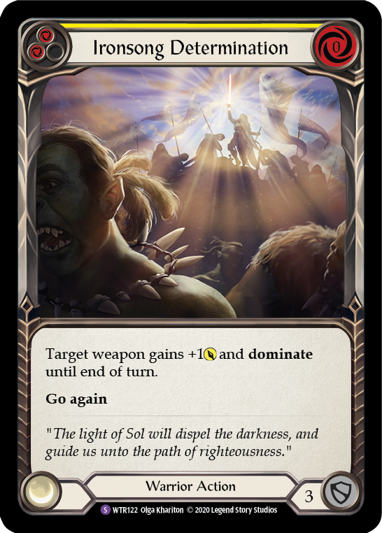 Ironsong Determination [U-WTR122] (Welcome to Rathe Unlimited)  Unlimited Rainbow Foil | The CG Realm