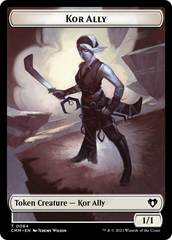 Wall // Kor Ally Double-Sided Token [Commander Masters Tokens] | The CG Realm