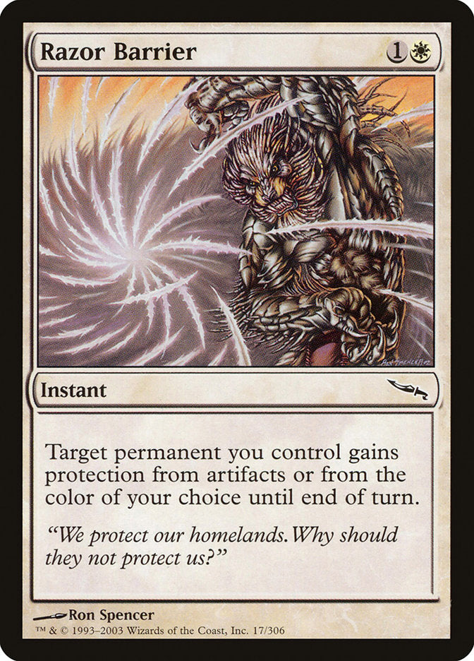 Razor Barrier [Mirrodin] | The CG Realm