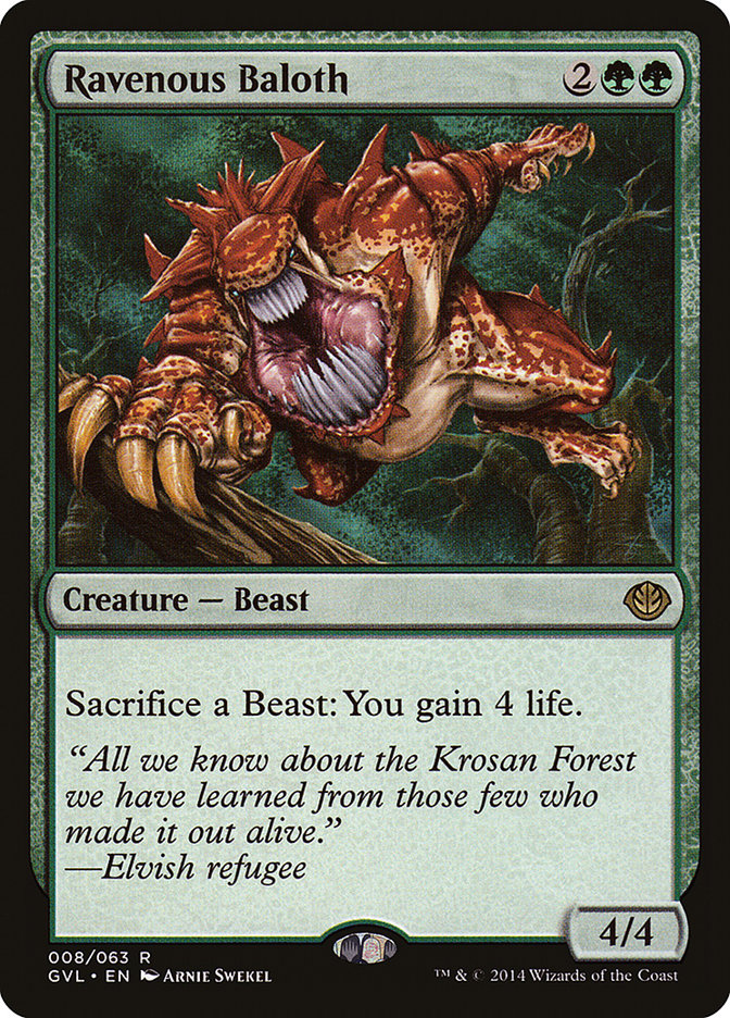 Ravenous Baloth (Garruk vs. Liliana) [Duel Decks Anthology] | The CG Realm