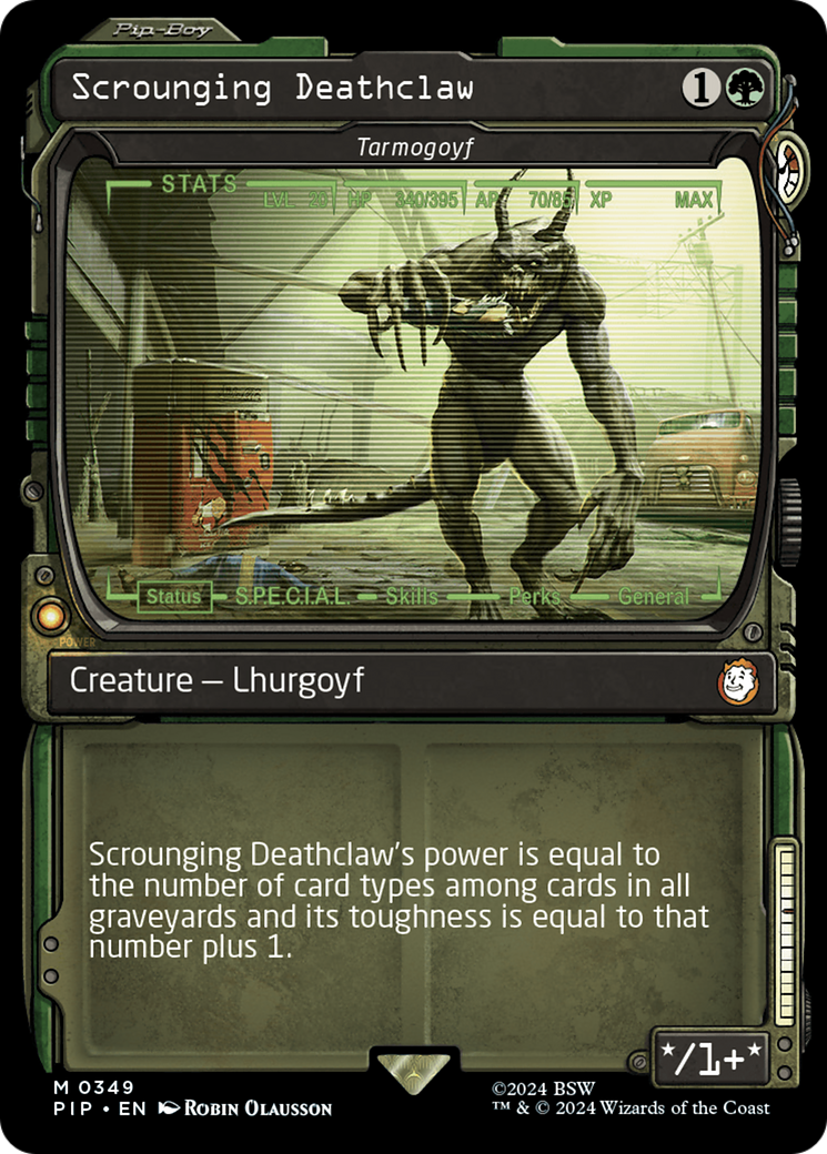 Scrounging Deathclaw - Tarmogoyf (Showcase) [Fallout] | The CG Realm