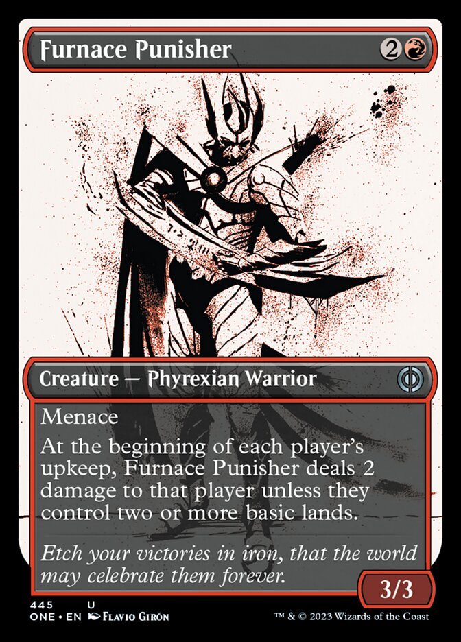 Furnace Punisher (Showcase Ichor Step-and-Compleat Foil) [Phyrexia: All Will Be One] | The CG Realm