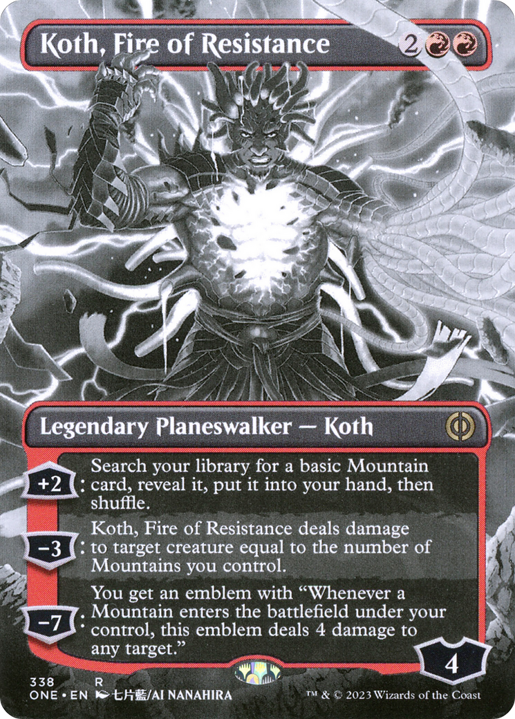 Koth, Fire of Resistance (Borderless Manga) [Phyrexia: All Will Be One] | The CG Realm