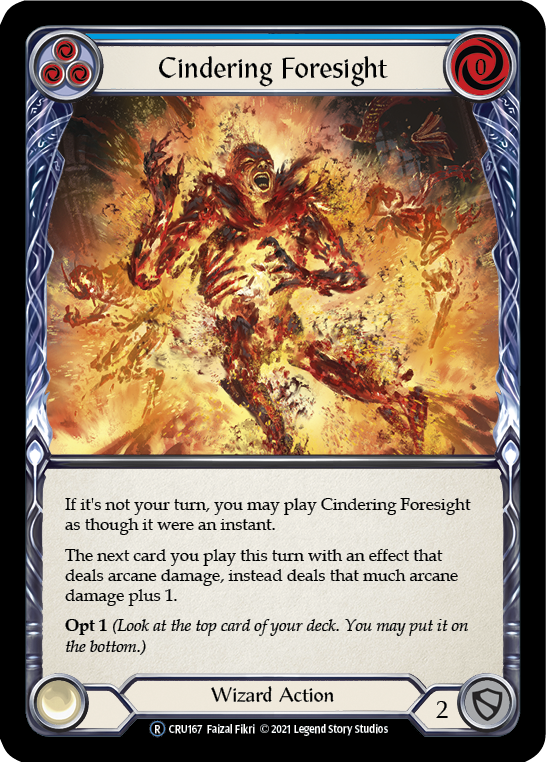 Cindering Foresight (Blue) [U-CRU167] (Crucible of War Unlimited)  Unlimited Normal | The CG Realm