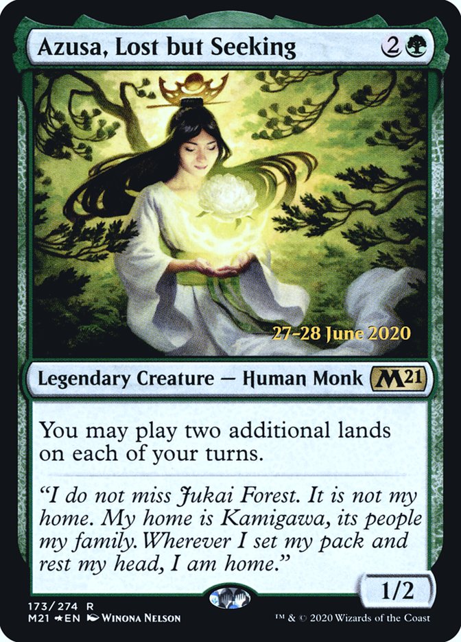 Azusa, Lost but Seeking [Core Set 2021 Prerelease Promos] | The CG Realm