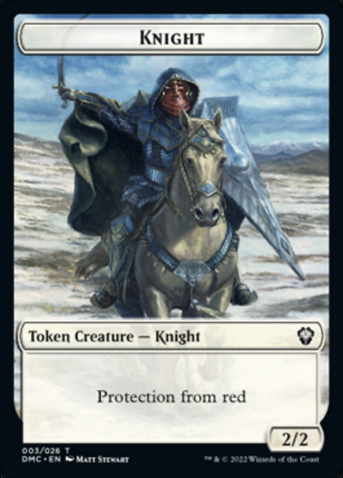 Zombie Knight // Knight Double-Sided Token [Dominaria United Commander Tokens] | The CG Realm
