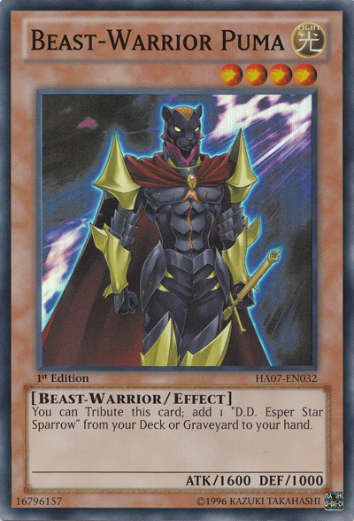 Beast-Warrior Puma [HA07-EN032] Super Rare | The CG Realm