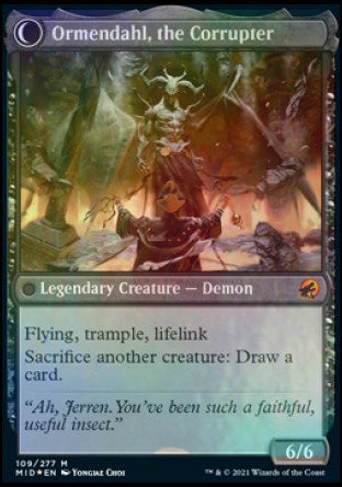 Jerren, Corrupted Bishop (PRE-109) - Innistrad: Midnight Hunt Promos: (Double Faced Transform) Foil