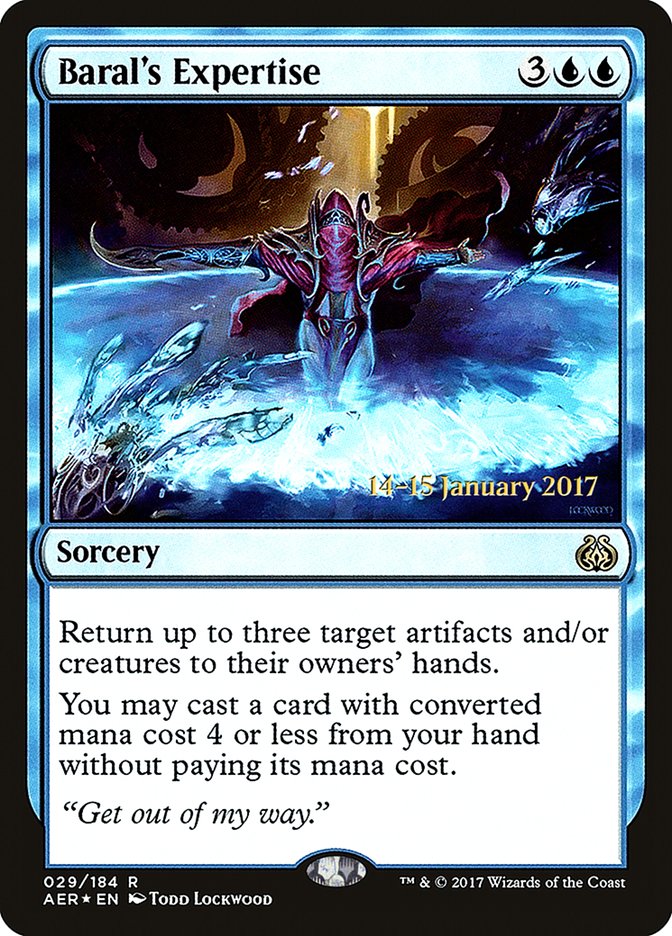 Baral's Expertise [Aether Revolt Prerelease Promos] | The CG Realm