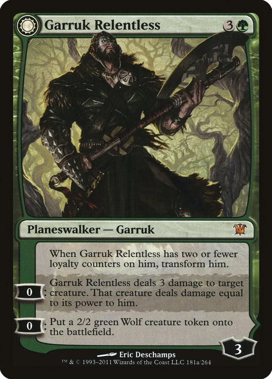 Garruk Relentless (ISD-181) - Innistrad: (Double Faced Transform)