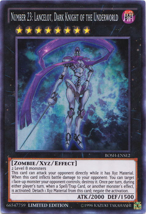 Number 23: Lancelot, Dark Knight of the Underworld [BOSH-ENSE2] Super Rare | The CG Realm