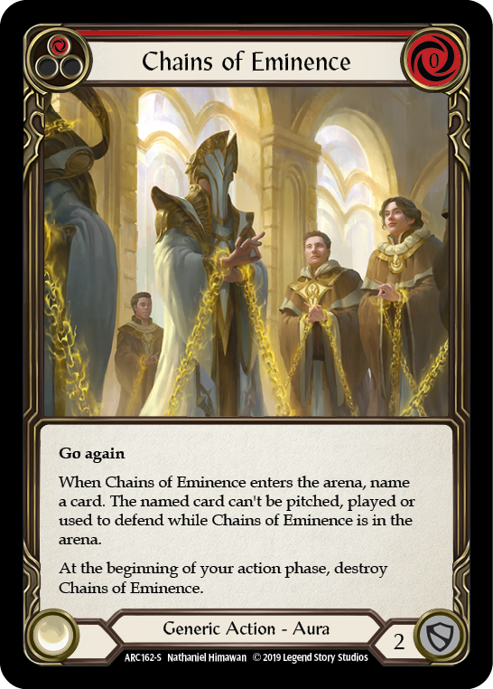 Chains of Eminence [ARC162-S] (Arcane Rising)  1st Edition Rainbow Foil | The CG Realm