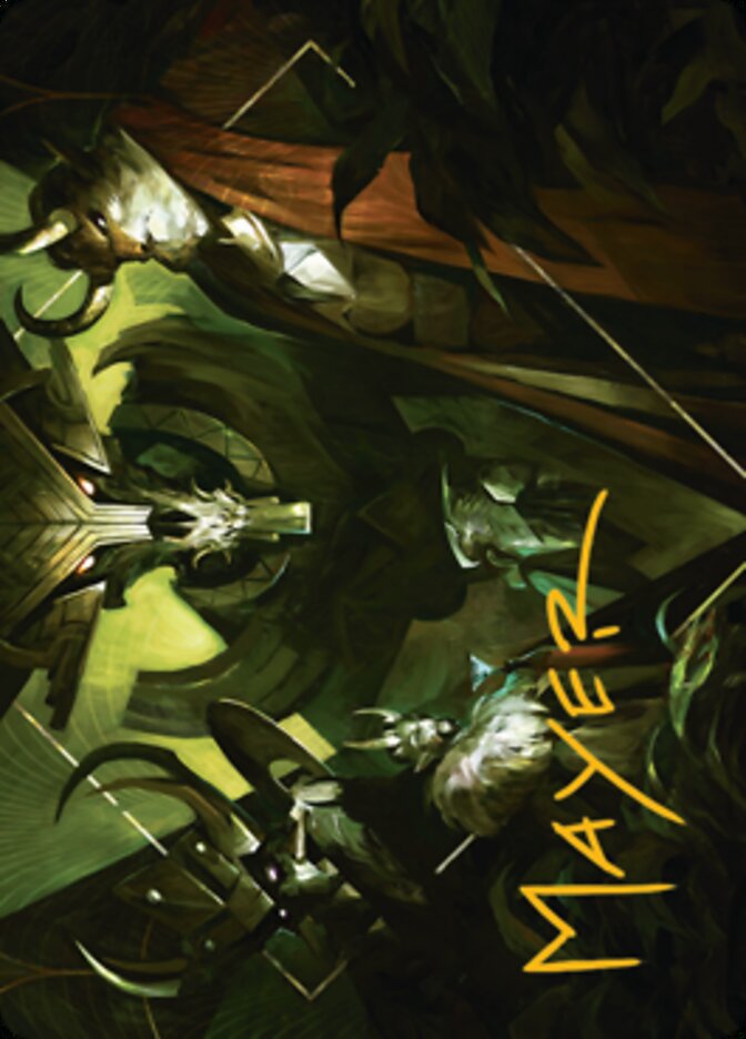 Meeting of the Five Art Card (Gold-Stamped Signature) [Streets of New Capenna Art Series] | The CG Realm