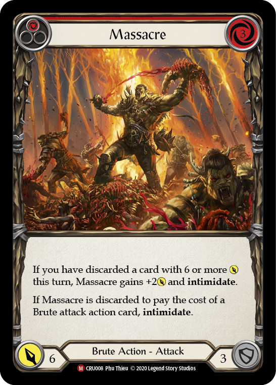 Massacre [CRU008] (Crucible of War)  1st Edition Rainbow Foil | The CG Realm