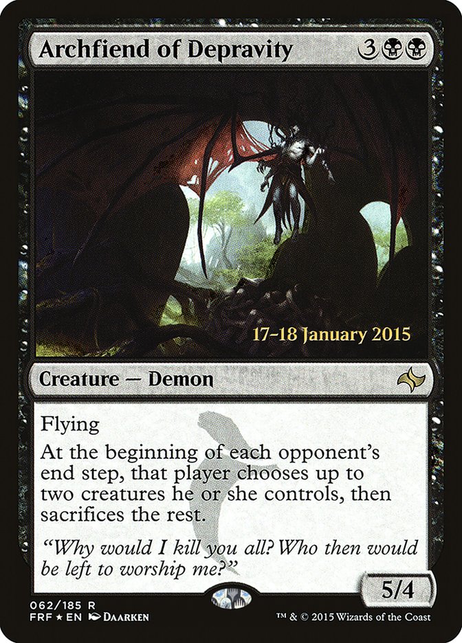 Archfiend of Depravity [Fate Reforged Prerelease Promos] | The CG Realm