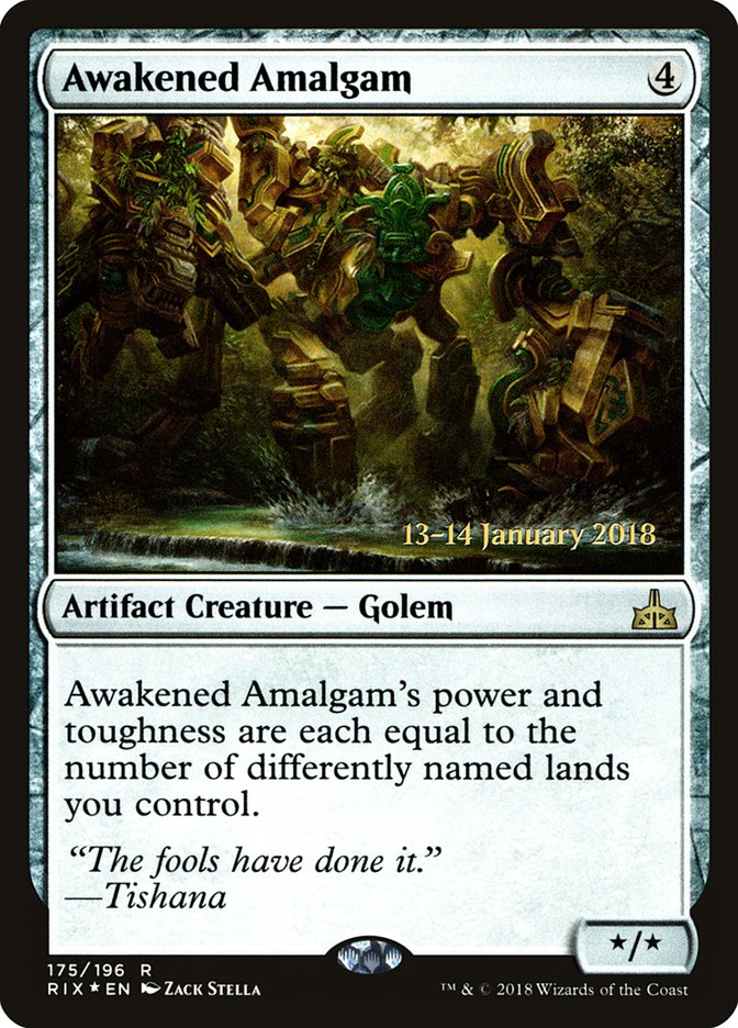 Awakened Amalgam [Rivals of Ixalan Prerelease Promos] | The CG Realm