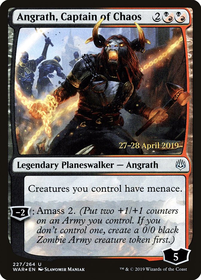 Angrath, Captain of Chaos [War of the Spark Prerelease Promos] | The CG Realm