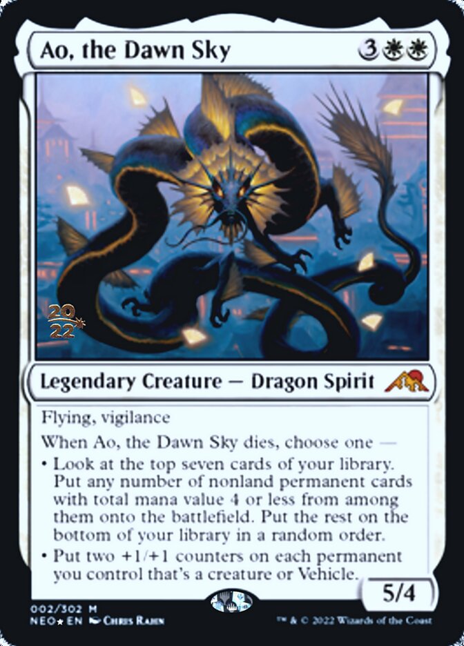 Ao, the Dawn Sky [Kamigawa: Neon Dynasty Prerelease Promos] | The CG Realm