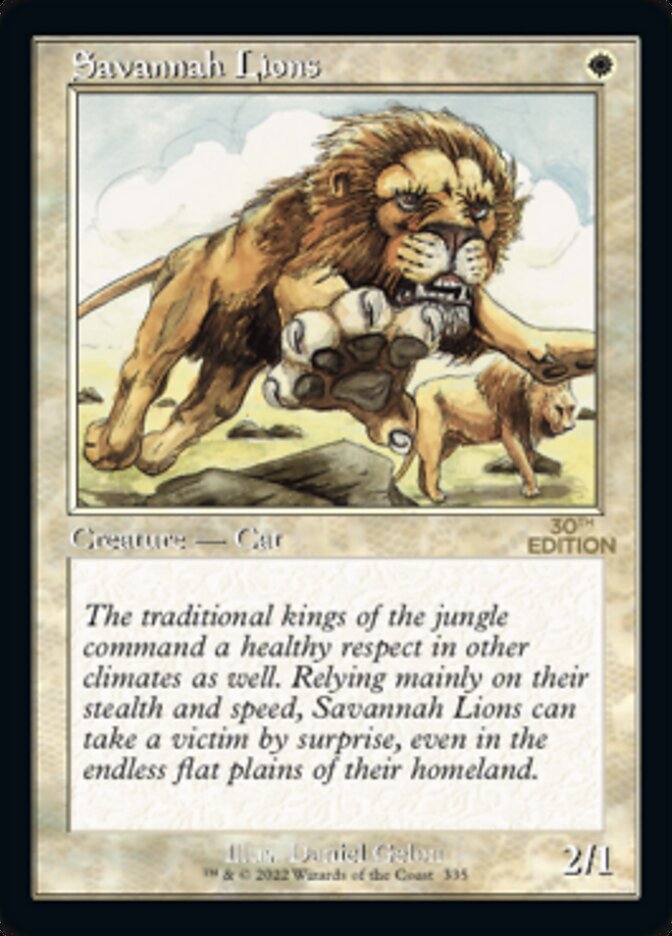Savannah Lions (Retro Frame) (30A-335) - 30th Anniversary Edition