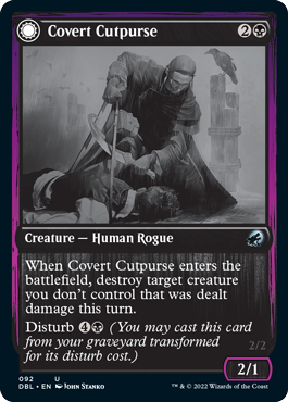 Covert Cutpurse (DBL-092) - Innistrad: Double Feature: (Double Faced Transform)