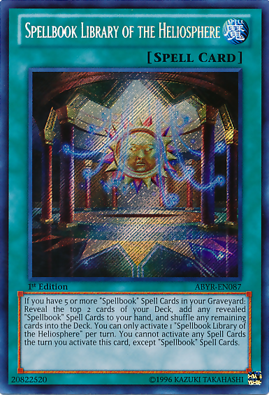 Spellbook Library of the Heliosphere [ABYR-EN087] Secret Rare | The CG Realm