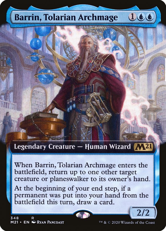 Barrin, Tolarian Archmage (Extended Art) [Core Set 2021] | The CG Realm