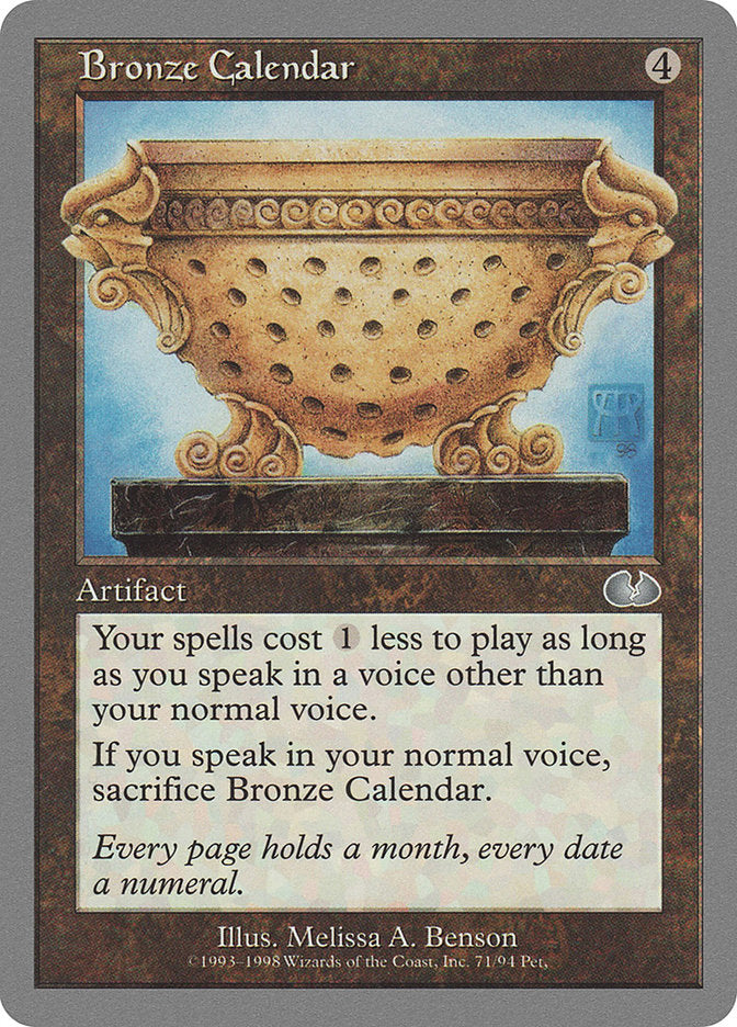 Bronze Calendar [Unglued] | The CG Realm