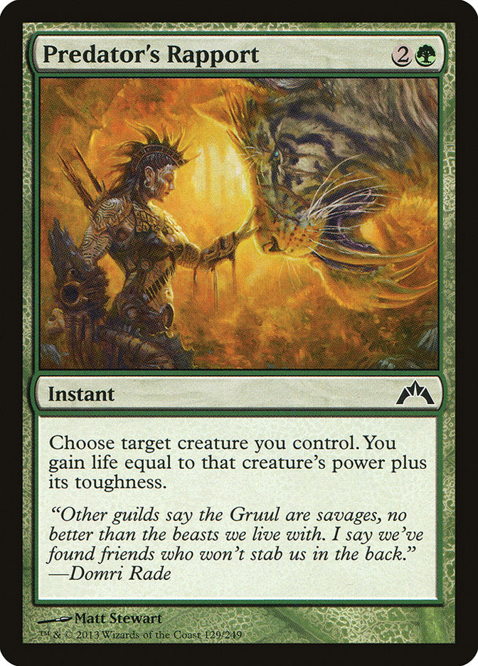 Predator's Rapport [Gatecrash] | The CG Realm
