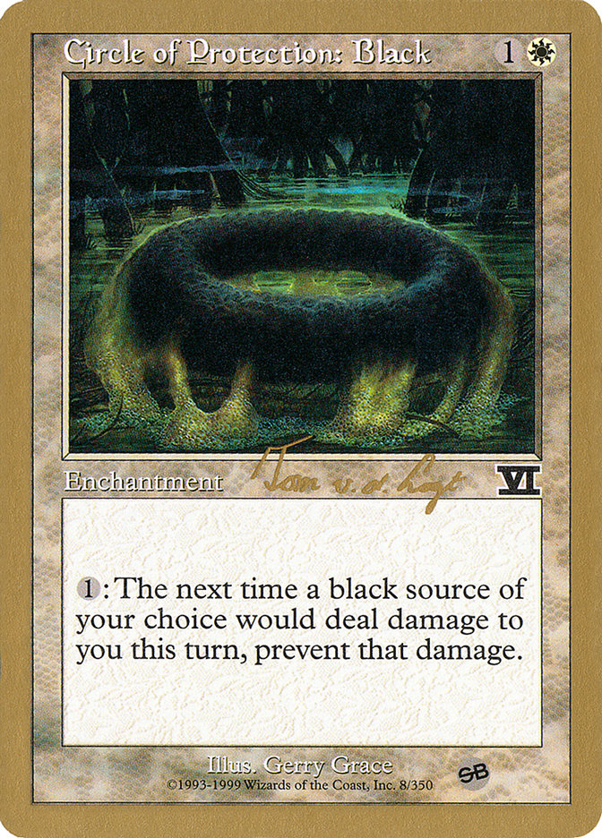 Circle of Protection: Black (Tom van de Logt) (SB) [World Championship Decks 2000] | The CG Realm