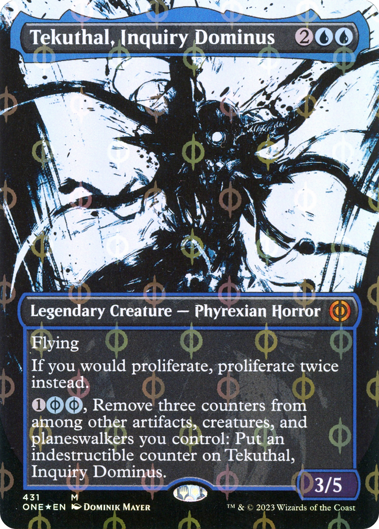 Tekuthal, Inquiry Dominus (Borderless Ichor Step-and-Compleat Foil) [Phyrexia: All Will Be One] | The CG Realm