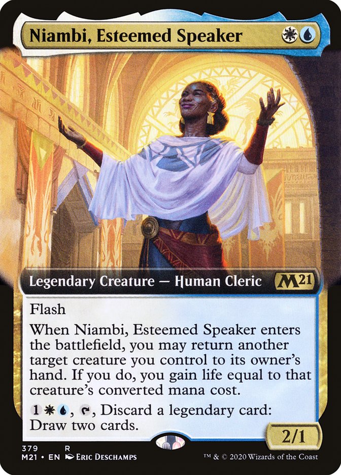 Niambi, Esteemed Speaker (Extended Art) [Core Set 2021] | The CG Realm