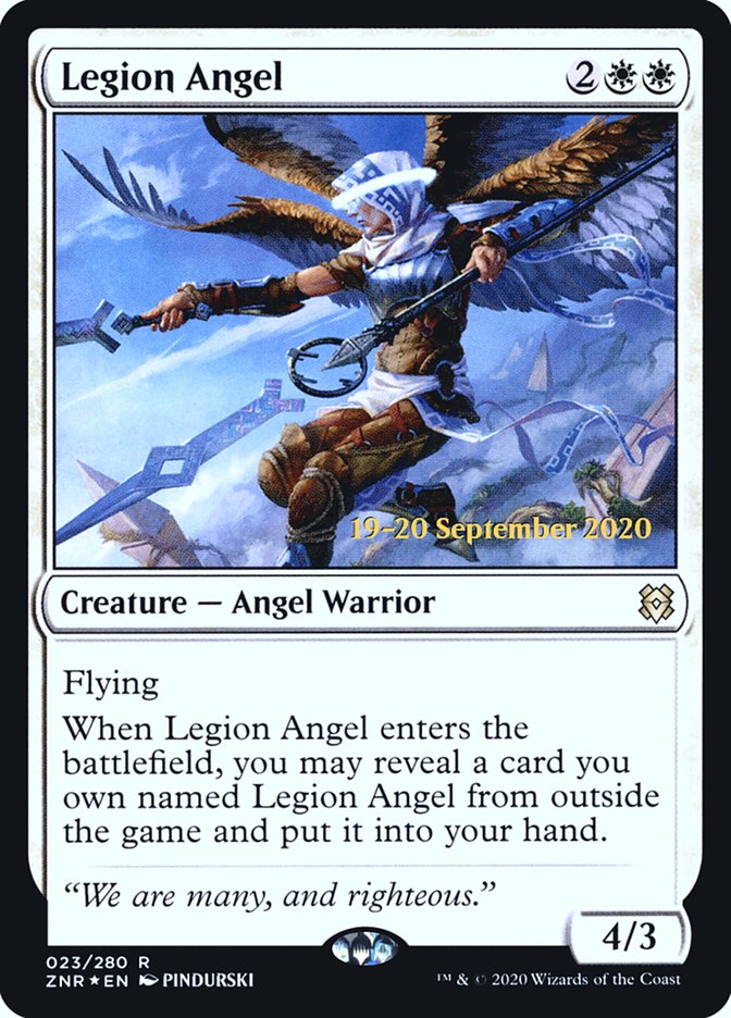Legion Angel [Zendikar Rising Prerelease Promos] | The CG Realm