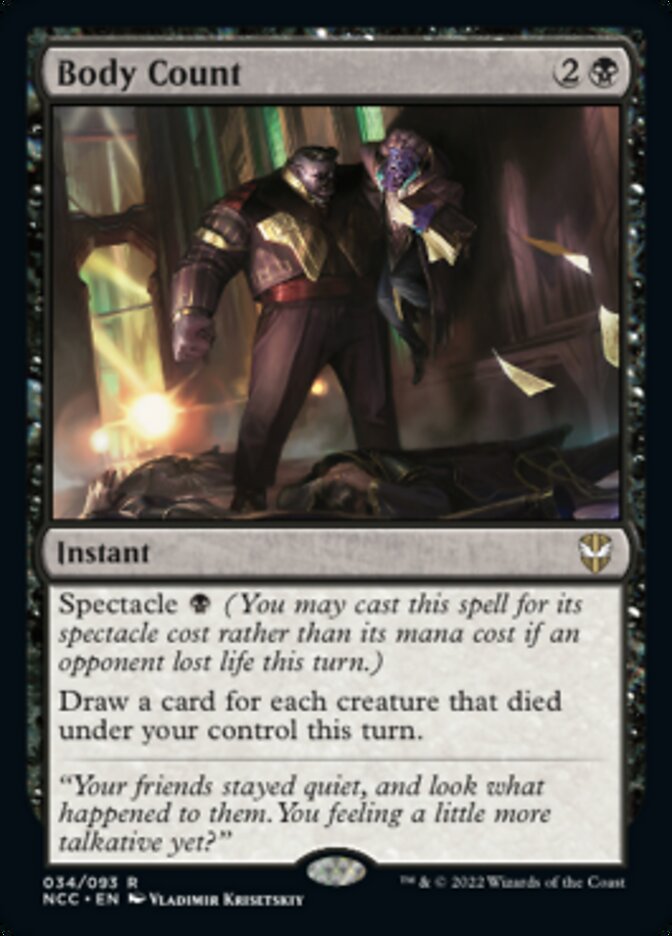 Body Count [Streets of New Capenna Commander] | The CG Realm