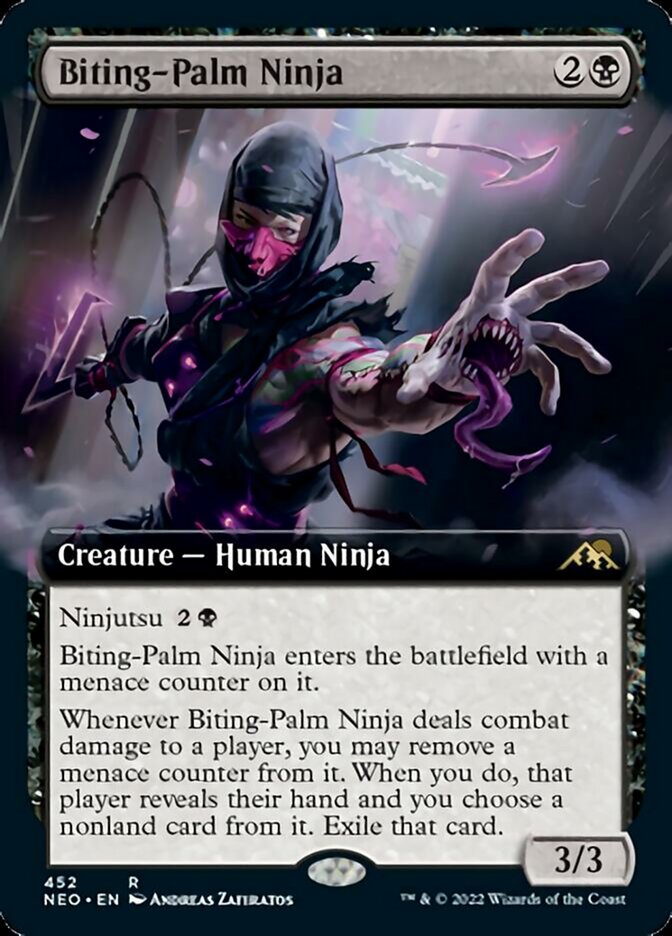 Biting-Palm Ninja (Extended Art) [Kamigawa: Neon Dynasty] | The CG Realm