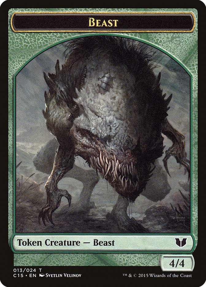 Beast // Snake (017) Double-Sided Token (C15-13 // 17) - Commander 2015 Tokens